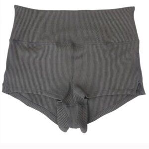 Free People Movement Gray High-Waisted Shorts